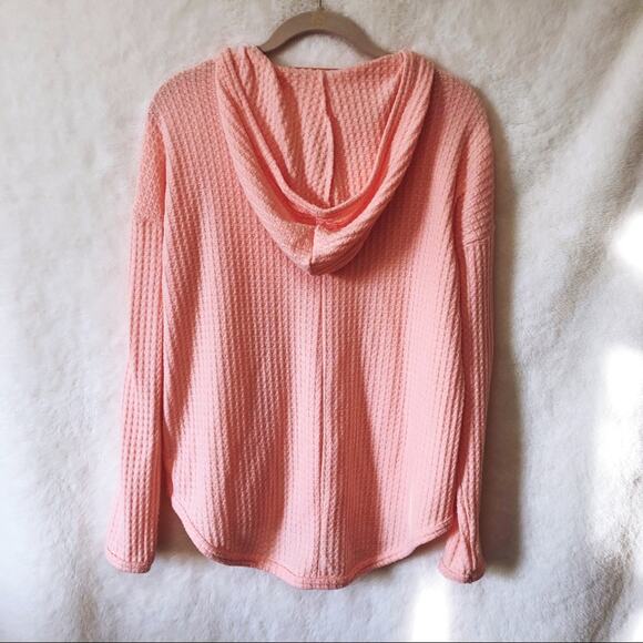 Cupio Blush Peach Soft High Low Hoodie - Picture 9 of 15